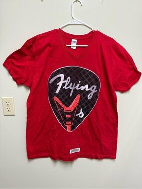 Fender Guitar Flying V Red Men’s XL T-shirt NWT